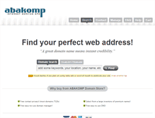 Tablet Screenshot of domainorder.abakomp.dk